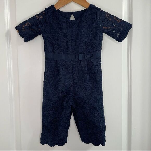 Janie and Jack Lace Romper - Picture 2 of 6